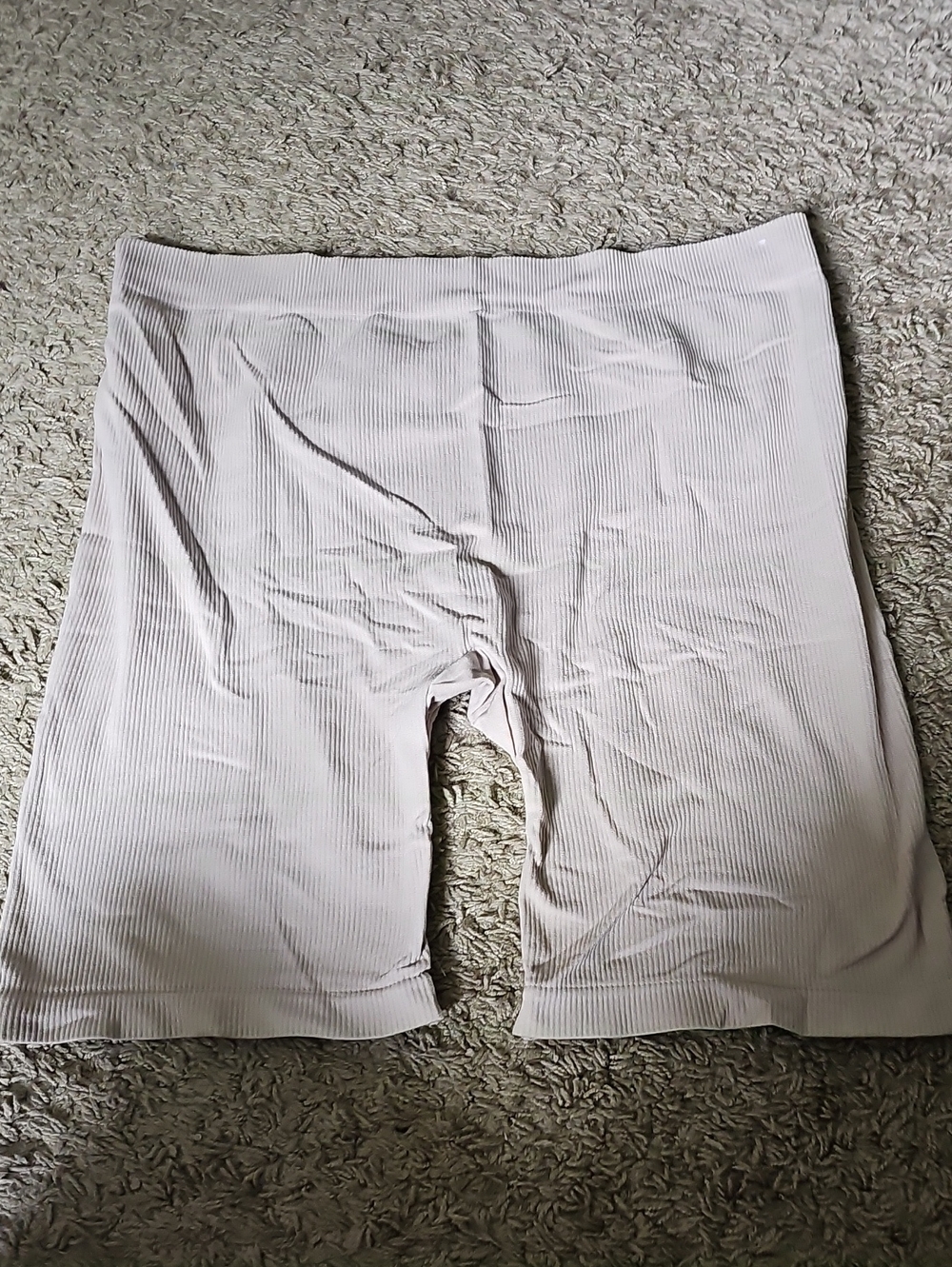 Rue21 Ribbed High-Waist Bike Shorts in Pale Pink